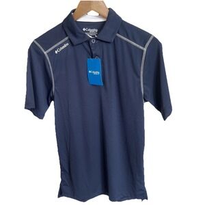 NWT Columbia Golf‎ Performance Polo Shirt Mens Small Navy Blue Sport Outdoor